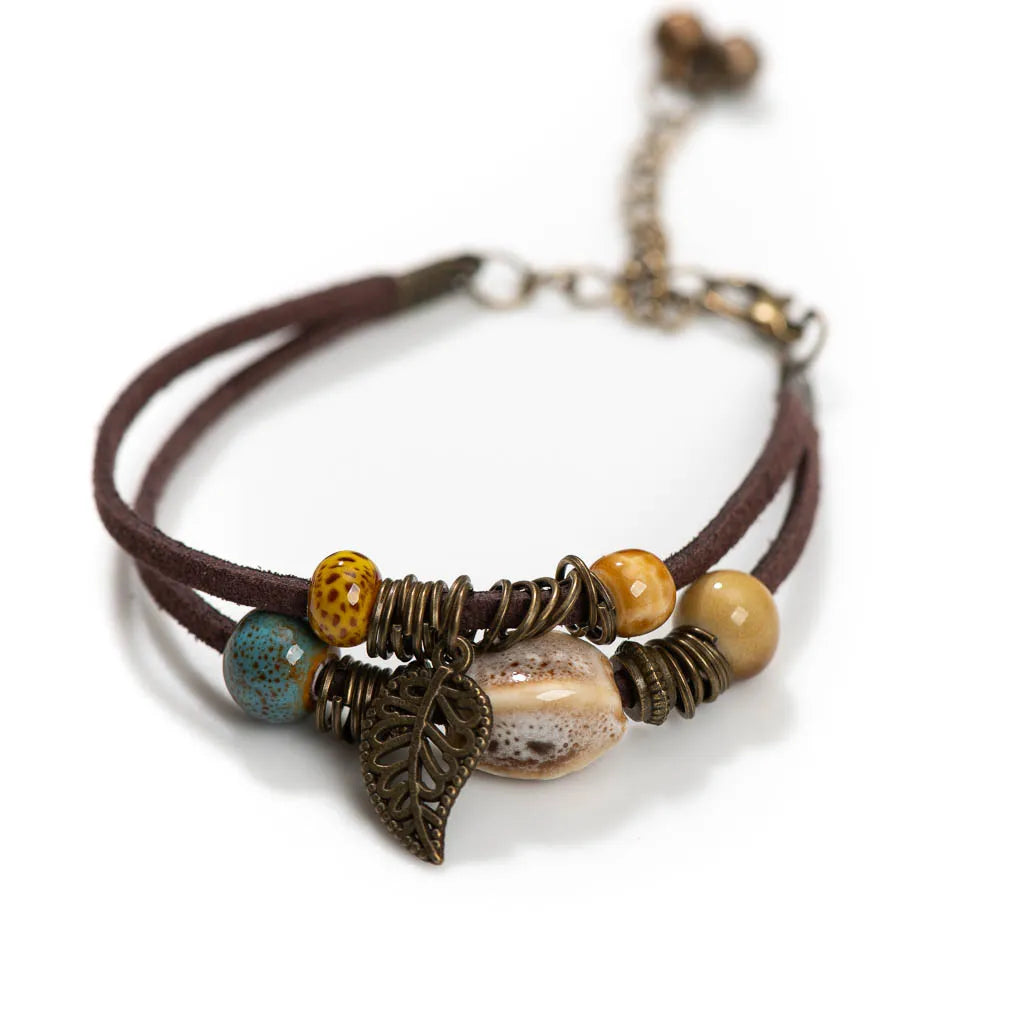 National Wind Restoring Ancient Ways Is The High Temperature Glaze Keramik handgefertigte Schmuckstücke Damenmode-Armbänder # 1077