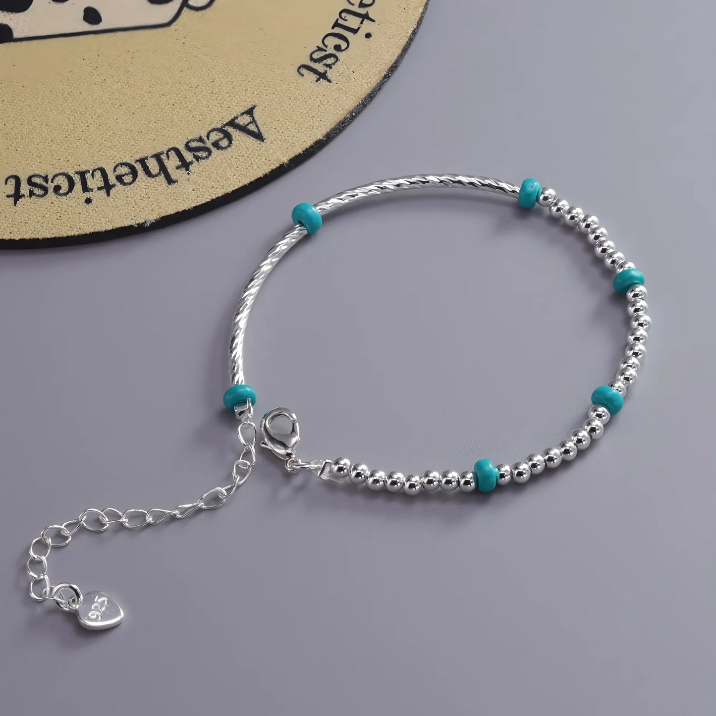 VENTFILLE 925 Sterling Silber Linie Extrem feines Armband für Frauen Liebe Haert Bead Koreanische Ins Süße Schmuck Geschenk Dropshipping