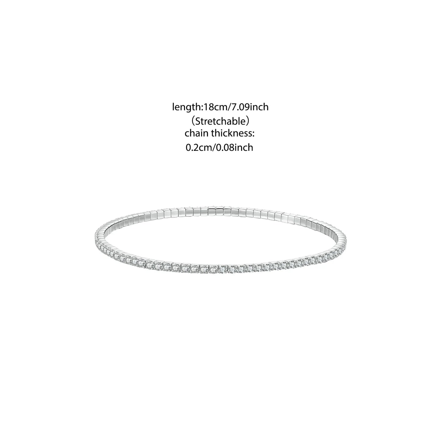 WOSTU Luxus-Voll-Pavé-Armband aus 925er-Sterlingsilber mit Zirkonen, funkelnder Armreif zum Ziehen und Einstellen für Frauen, Hochzeitsgeschenk, edler Schmuck