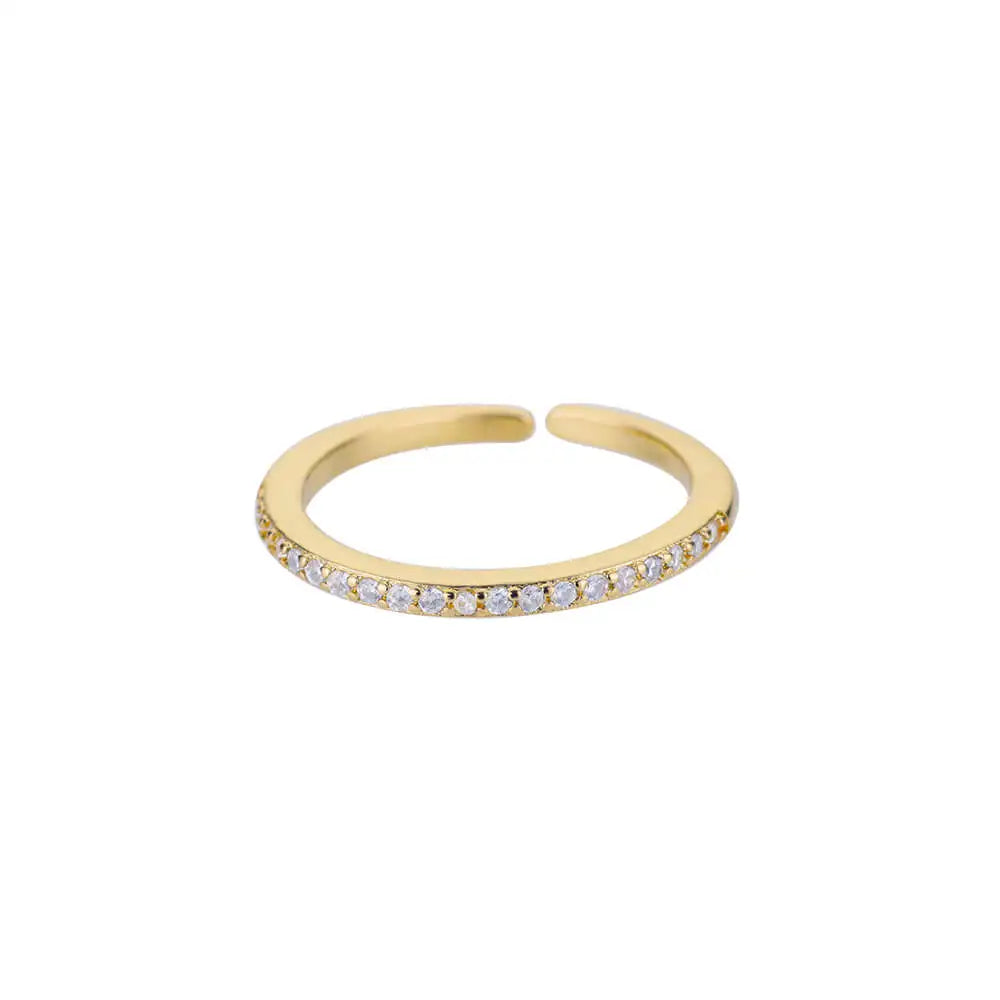 Mini Zirkon Grüne Ringe Für Frauen Edelstahl Gold Farbe Einstellbare Finger Ring Verlobung Hochzeit Weihnachten Schmuck Geschenk