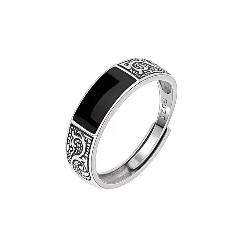 Mode Einfache Drachen Muster Ringe für Männer und Frauen Geschenk Retro Hip Hop Kupfer Offenen Zeigefinger Ring Schmuck Zubehör
