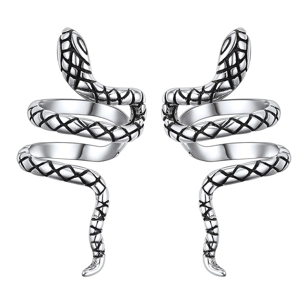 S925 Sterling Silber Schlange Ohr Manschette Helix Knorpel Clip auf Ohrringe Nicht Piercing Ohrringe für Frauen CP541