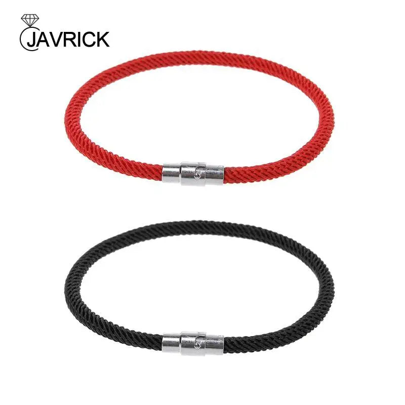 Glücksbringer, rot, schwarz, geflochtenes Schnur-Armband, Magnetverschluss, Armband, Handseil-Armband, Schmuck, Dekoration, für