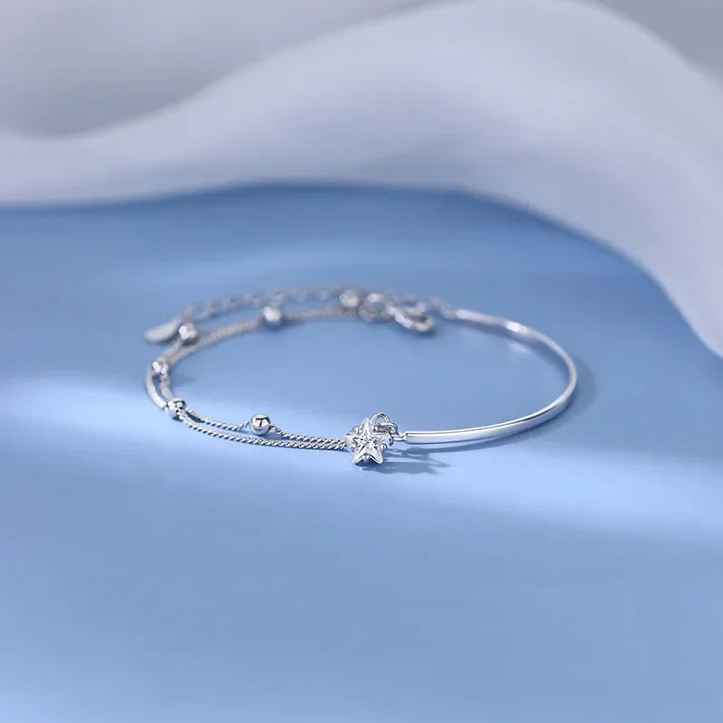Neue koreanische Mode Sterling Silber Glück Perlen Armreifen für Frauen Armbänder Luxus Designer Party Hochzeit Schmuck Geschenke