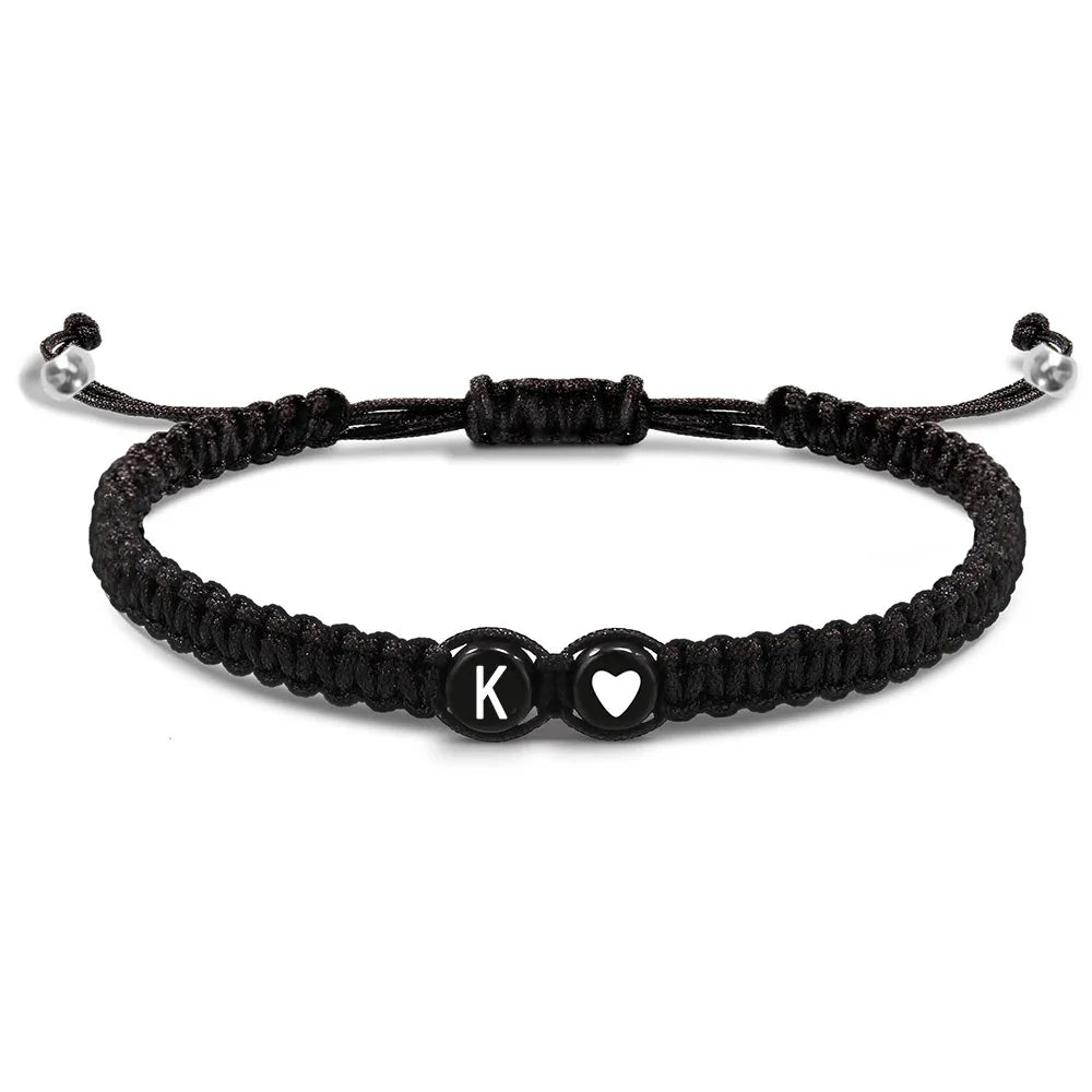 26-Buchstaben-Armbänder für Frauen, Teenager, Mädchen, verstellbare A-Z-Initialen, geflochtene Armreifen, Abschlussfeier, Geburtstagsgeschenke, Schmuck
