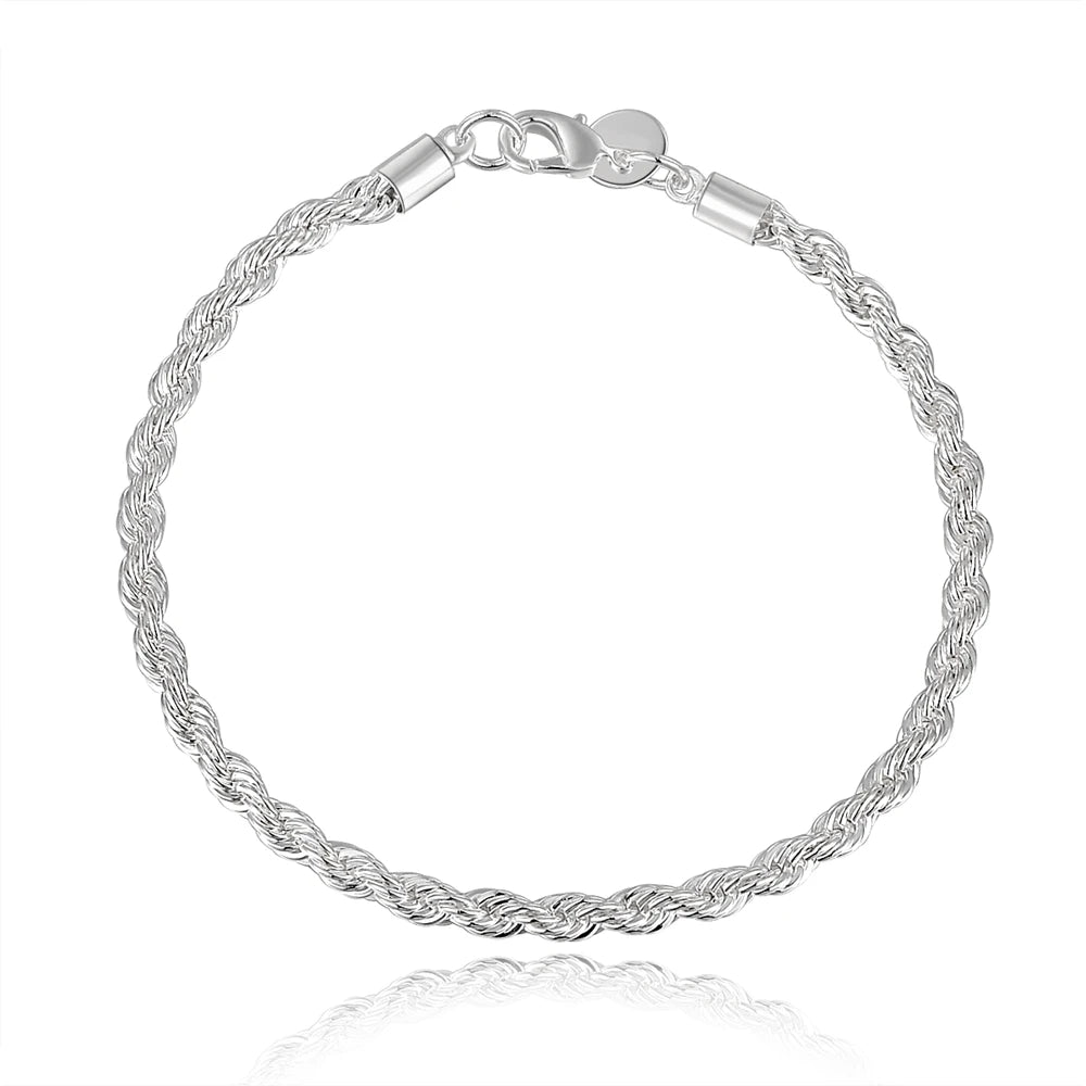Charm-Armbänder aus 925er-Sterlingsilber für Damen, einfache feine Kette, modisch, Hochzeit, Party, Weihnachtsgeschenke, Schmuck