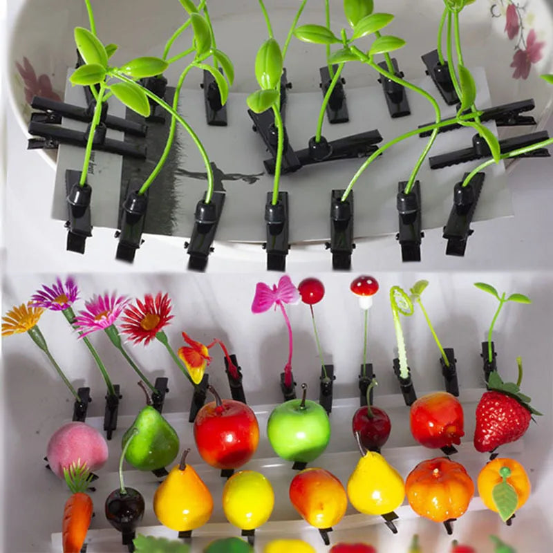 10/5 stücke Sprießen Gras Haar Clip Anlage Sojasprossen Clip Haar Mode Nette Pilze Haarnadel Frauen Haar Anlage Zubehör