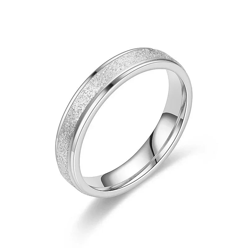 Trendy Ringe Edelstahl Luxus Mode Titan Rose Gold Farbe Matt Ring Exquisite Frauen Männer Schmuck Hochzeit Geschenk Heißer