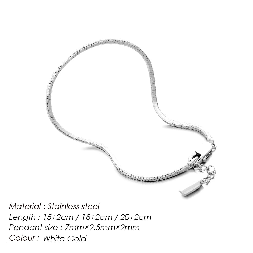 eManco Hochwertiges, vergoldetes, modisches Schlangenknochen-Kettenarmband aus Edelstahl mit schlichter Stil für Herren-Partykleidung