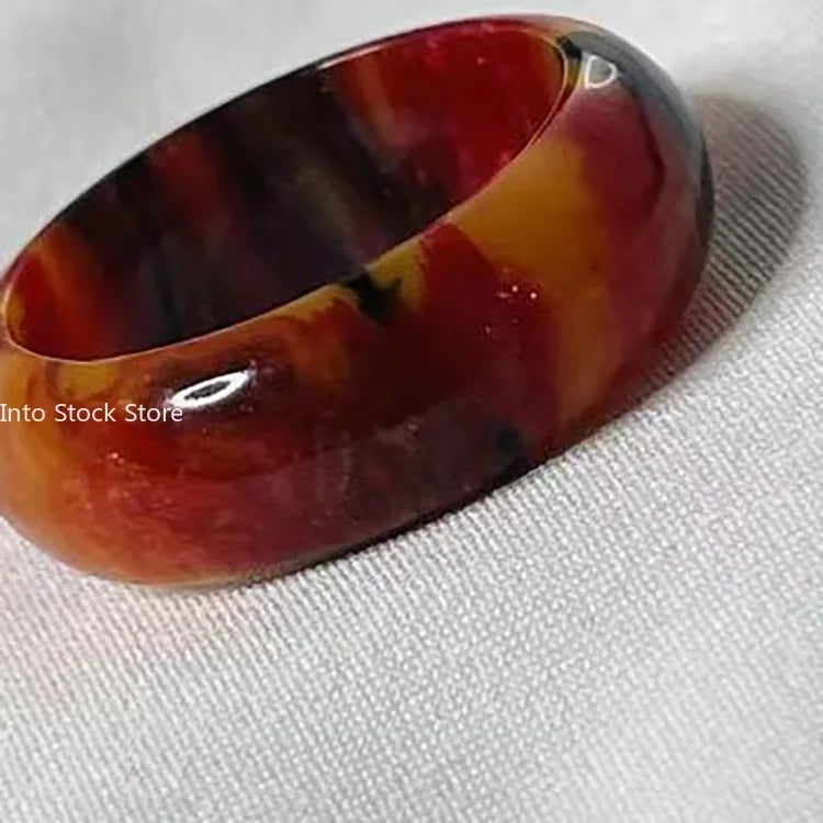 Sternenhimmel-Ring aus Acrylharz, bunter Regenbogen, Damen-Zeigefingerring, 7 Farben, Feueropal-Ringe für Frauen
