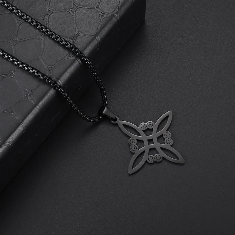 Edelstahl Hexen knoten Doppels chicht verstellbares Armband für Frauen Vintage irischen Glücks knoten Schmuck Geburtstags geschenk