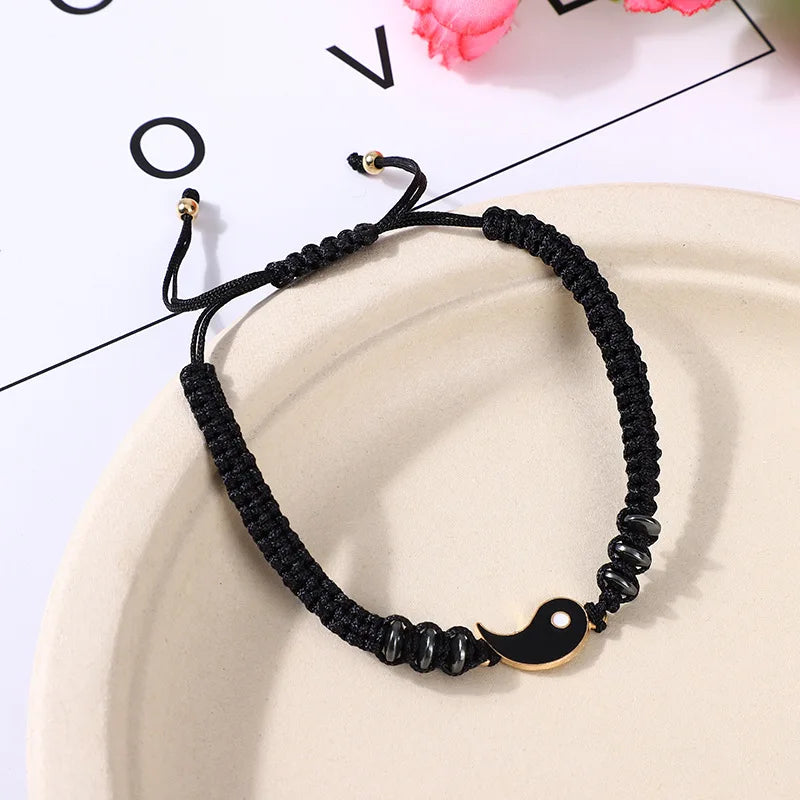 2024 neue beste Freundin-Armbänder für 2, passendes Yin-Yang-Armband mit verstellbarer Kordel für Bff, Freundschaft, Beziehung, Freund, Freundin