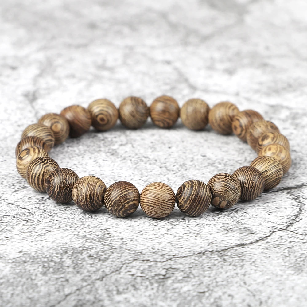 6/8/10/12mm Natürliche Holz Perlen Armband Lama Mönch Tibetischen Buddhismus Rosenkranz Armreifen Frauen Mann meditation Gebet Handgemachten Schmuck