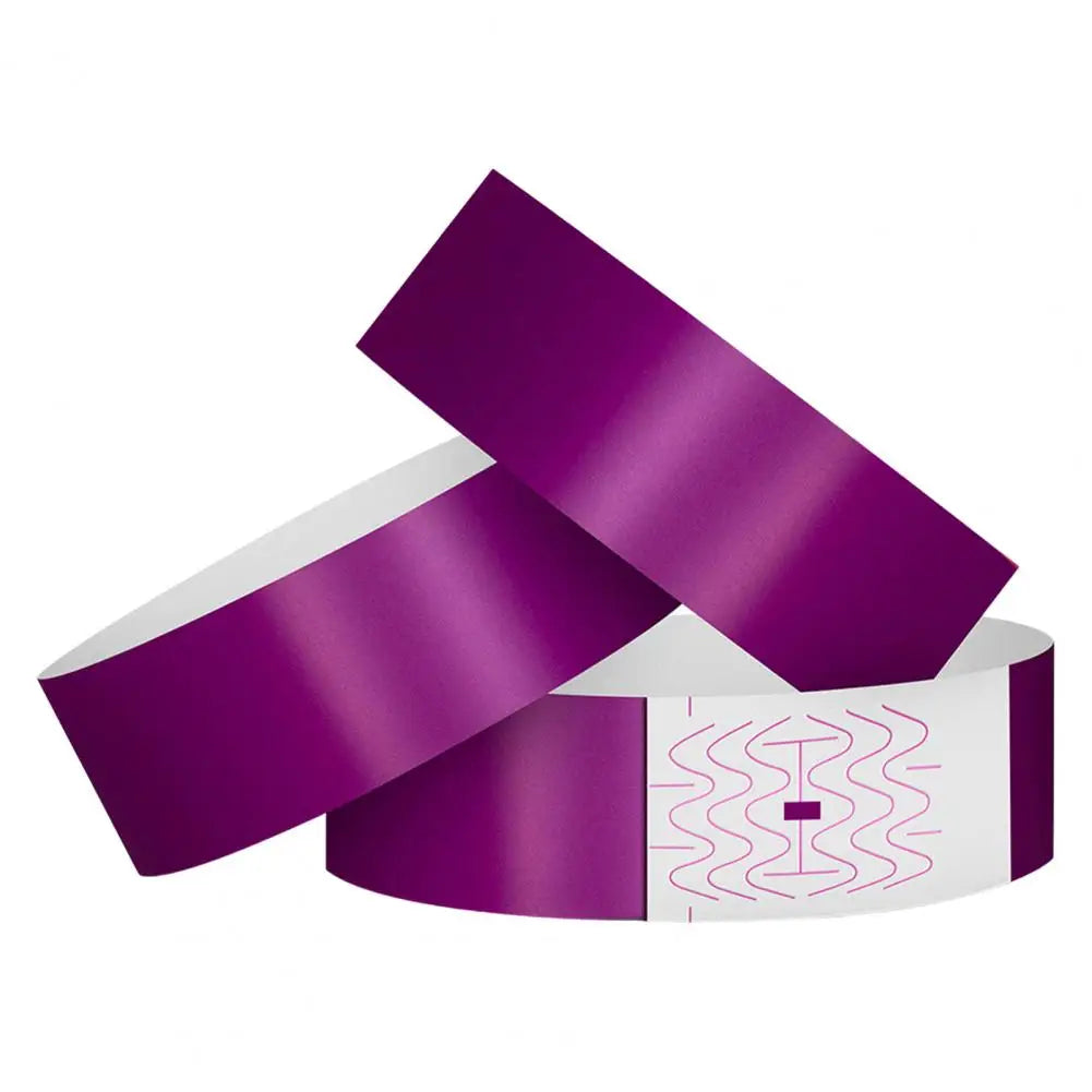 100 Stück Armbänder aus synthetischem Papier, Einweg-wasserdichte Handgelenkschlaufe, Event-Identifikationsarmbänder, abnehmbares Armbandband