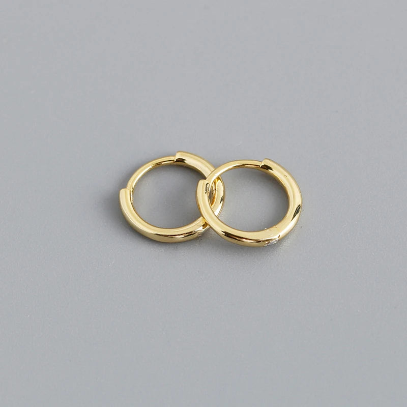 WANTME 925er Sterlingsilber, modisch, schlicht, Huggies-Ohrschnalle, Zubehör, minimalistischer Charme, Ohr-Creolen für Damen, Schmuck