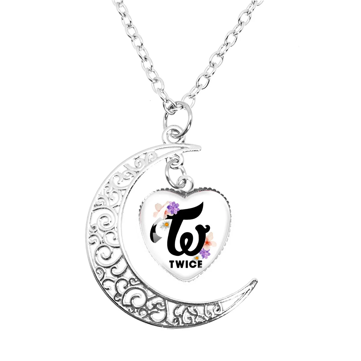 Zweimal CANDYBONG Z Logo Mond Halskette Geschenke Herzform Damen Mode Herren Charm Schmuck Mädchen Jungen Accessoires Party