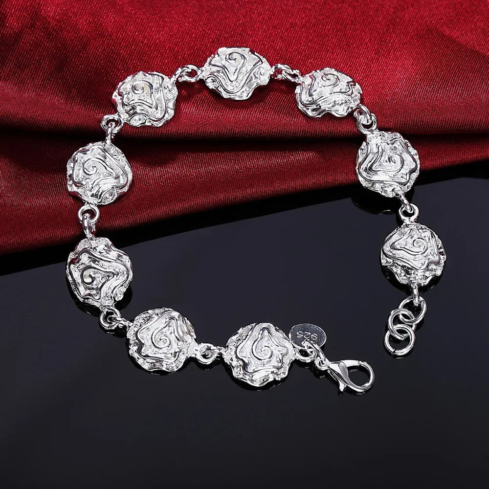 Feines 925er-Sterlingsilber, edle, schöne Kette, solides Armband für Damen und Herren, Charms, Party-Geschenk, Hochzeit, Modeschmuck, heißes Modell
