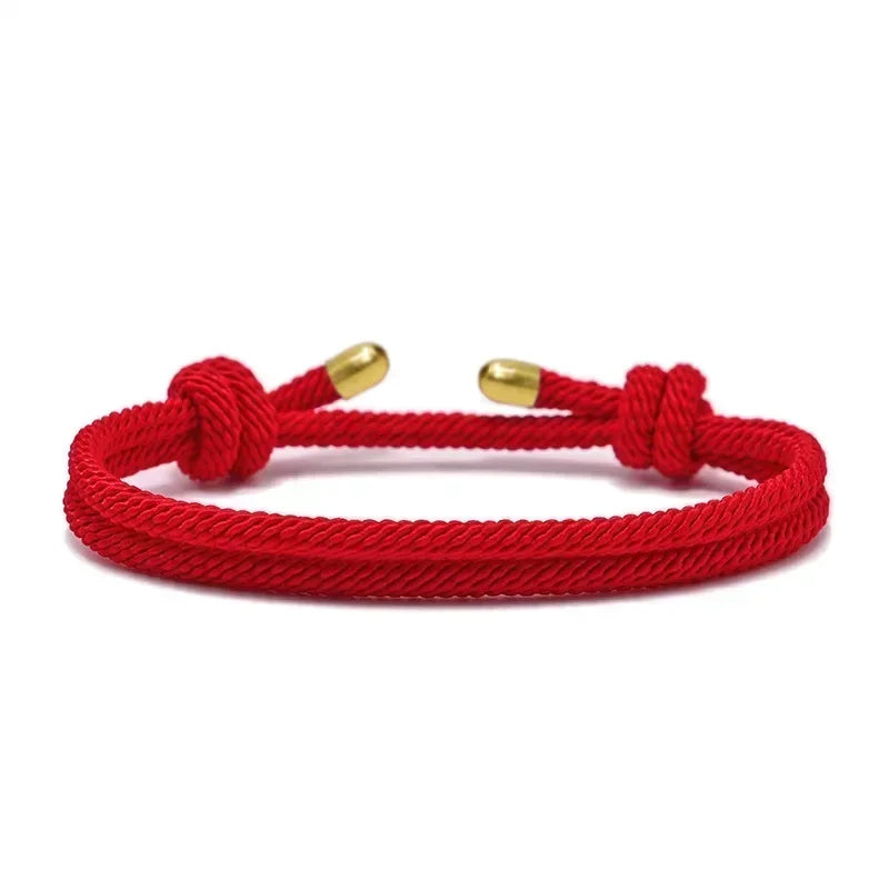 2024 Minimalistische Milan-Seil-Armbänder für Männer und Frauen, handgefertigt, verstellbar, roter Faden, Paar-Armband, Geschenk für beste Freundin