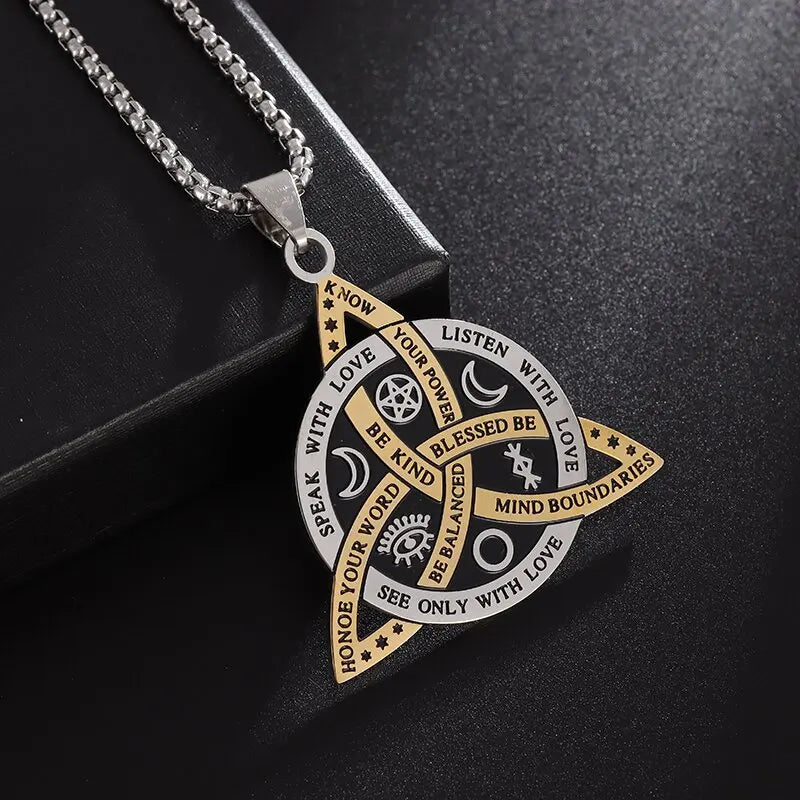 Edelstahl Hexerei Hexenknoten Armband Frauen Glücksknoten Verstellbares Armband Mädchen Glücksamulett Schmuck