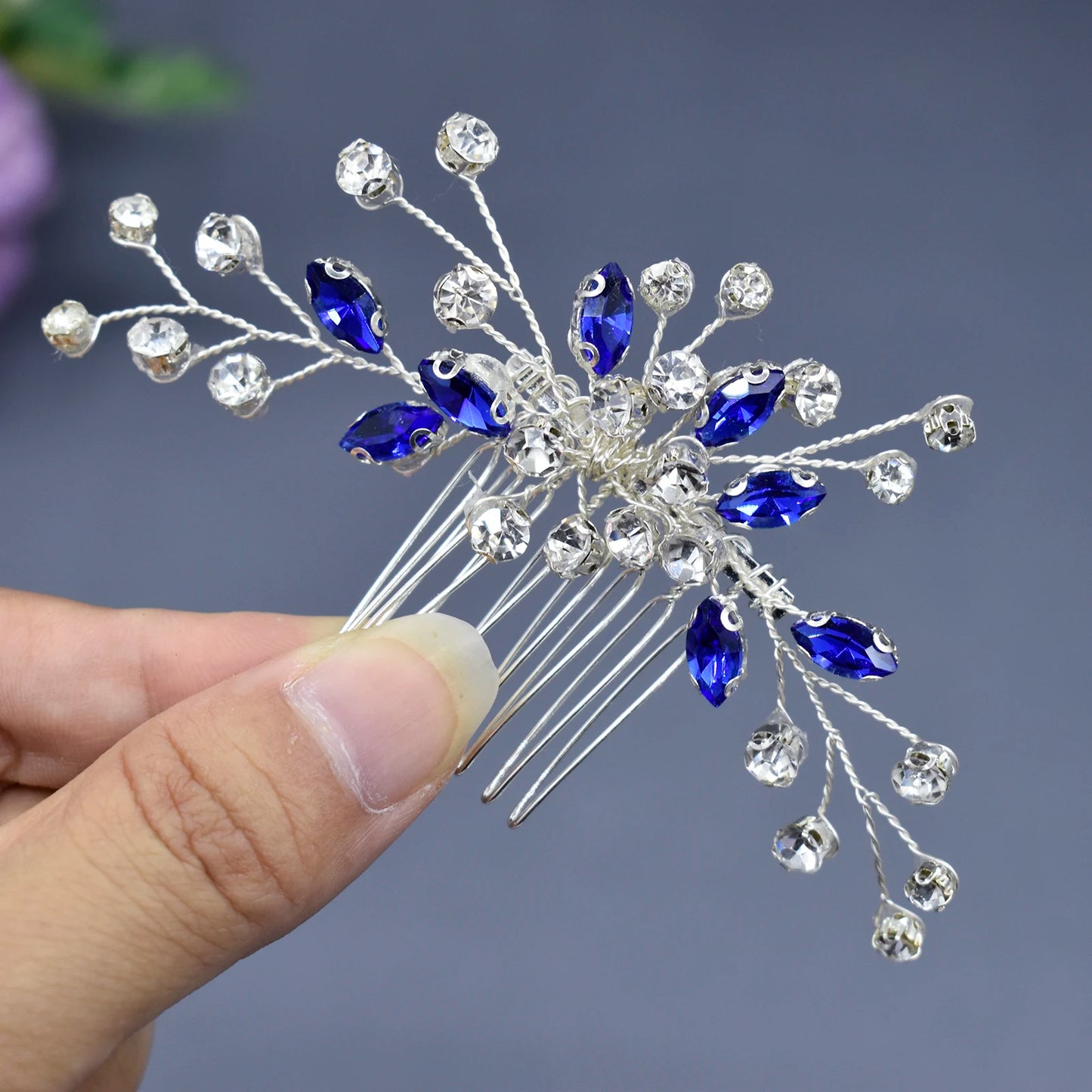 A499 Silber Gold Farbe Haar Kamm Kristall Hochzeit Kopf Stück Braut Kopfbedeckungen Frauen Haar Zubehör Party Pin Clip Prom Stirnband