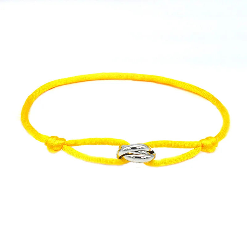 Glücksperlen-Armband für Paare, Freundschaft, Edelstahlringe, verstellbar, wasserdicht, Liebhaber-Armband für Damen und Herren, Schmuck