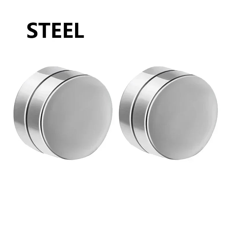 1/3Pairs 6MM Kristall Magnetische No-Pierce Edelstahl Stud Ohrringe für Männer Punk Zirkon Magnet Ohrringe nicht Piercing Schmuck