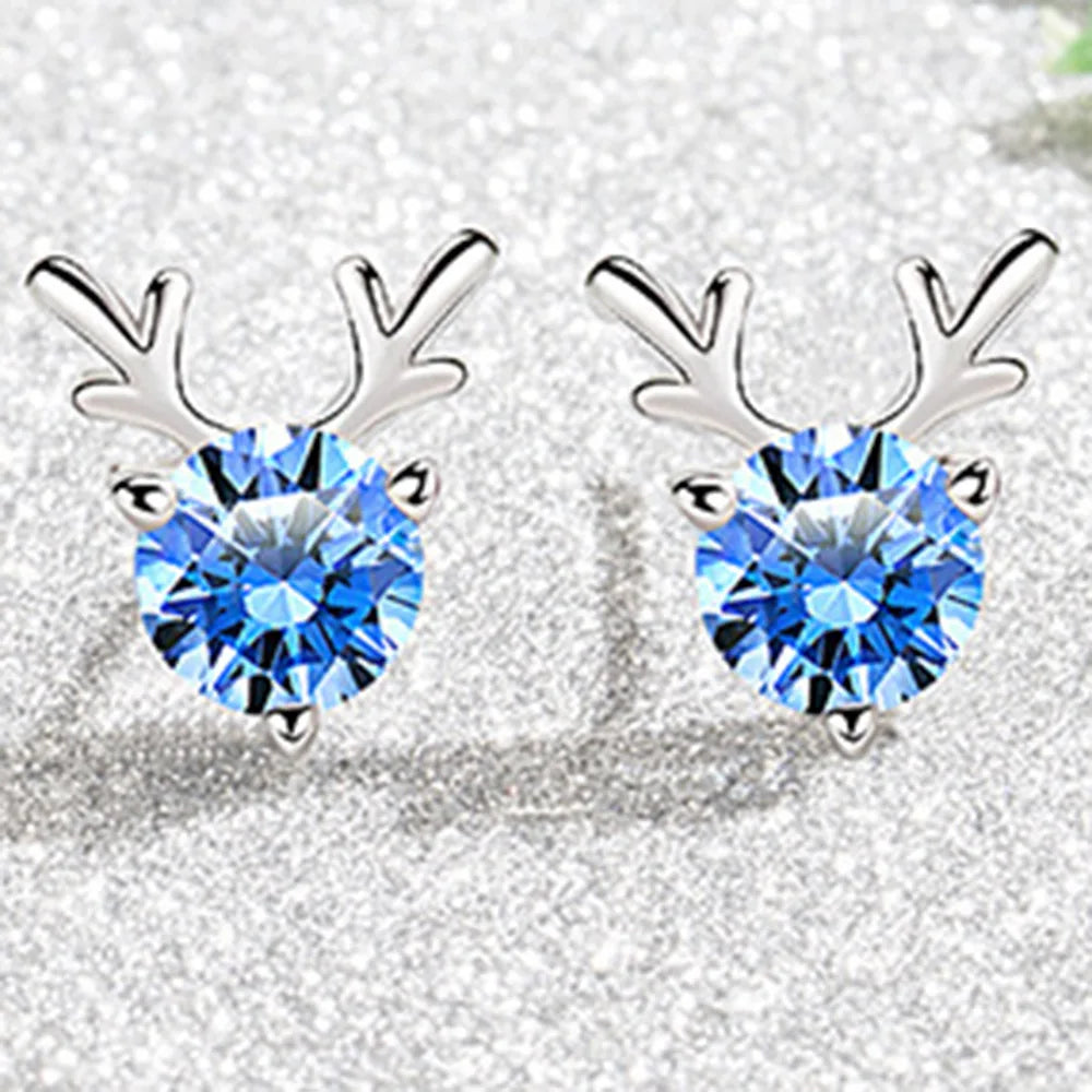 Nadelohrringe aus 925er-Sterlingsilber, modischer, hochwertiger Schmuck, zweireihiger Kristallzirkon, runder Ohrstecker