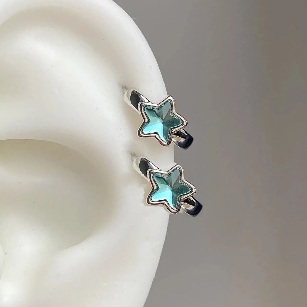 Mode Bunte Zirkon Stern Halskette Ohrringe für Frauen Süße Kühle Pentagramm Colliers Schlüsselbein Kette Ohrringe Y2K Schmuck Sets