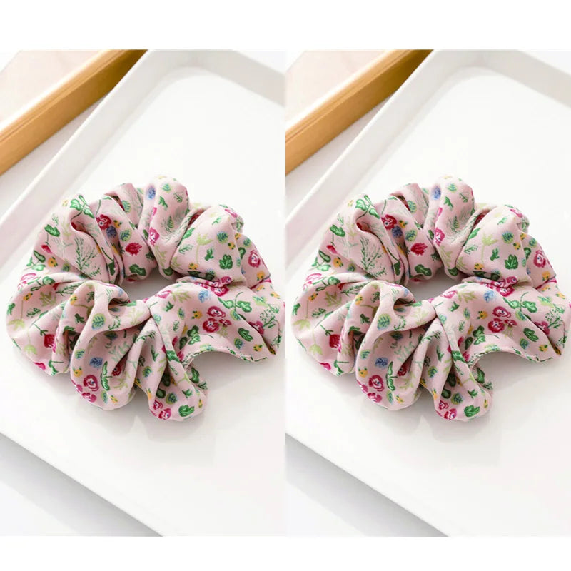2PCS Kleine Blumen Stoff Haar Hoop Haar Zubehör Für Mädchen Französisch Stoff Haar Seil für dame