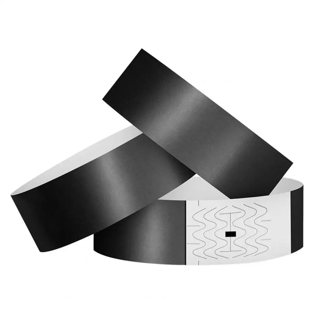 100 Stück Armbänder aus synthetischem Papier, Einweg-wasserdichte Handgelenkschlaufe, Event-Identifikationsarmbänder, abnehmbares Armbandband