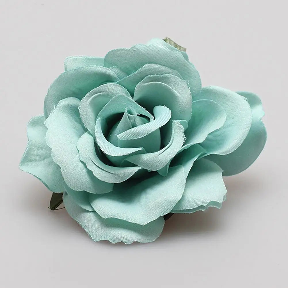 Flamenco Blumen Für Haar DIY Kopfschmuck Für Braut Beflockung Tuch Rote Rose Blume Haarnadel Haar Clip Party Haar Zubehör