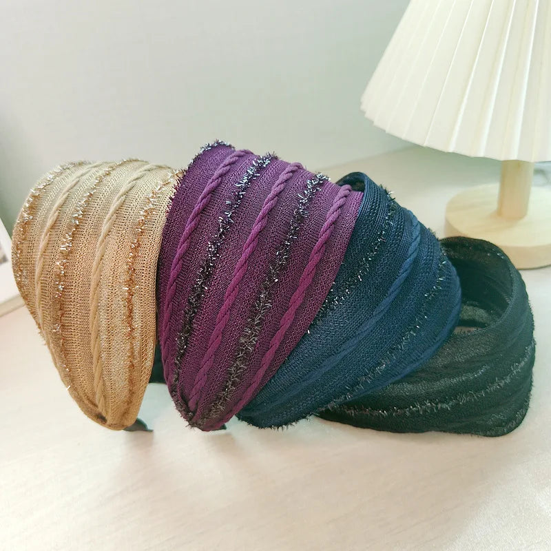 Breites Chiffon-Stoff-Haarband für Damen, Haarband, Haarschmuck für Damen
