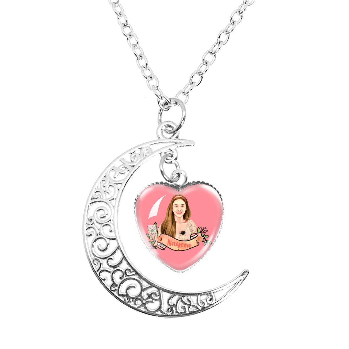 Zweimal CANDYBONG Z Logo Mond Halskette Geschenke Herzform Damen Mode Herren Charm Schmuck Mädchen Jungen Accessoires Party