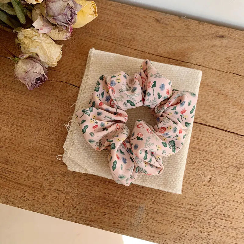 2PCS Kleine Blumen Stoff Haar Hoop Haar Zubehör Für Mädchen Französisch Stoff Haar Seil für dame
