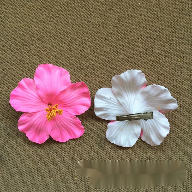 Neue böhmische Stil Hibiskus Blume süße Meer Strand Resort Stil Ei Blume Haarspange für Frauen