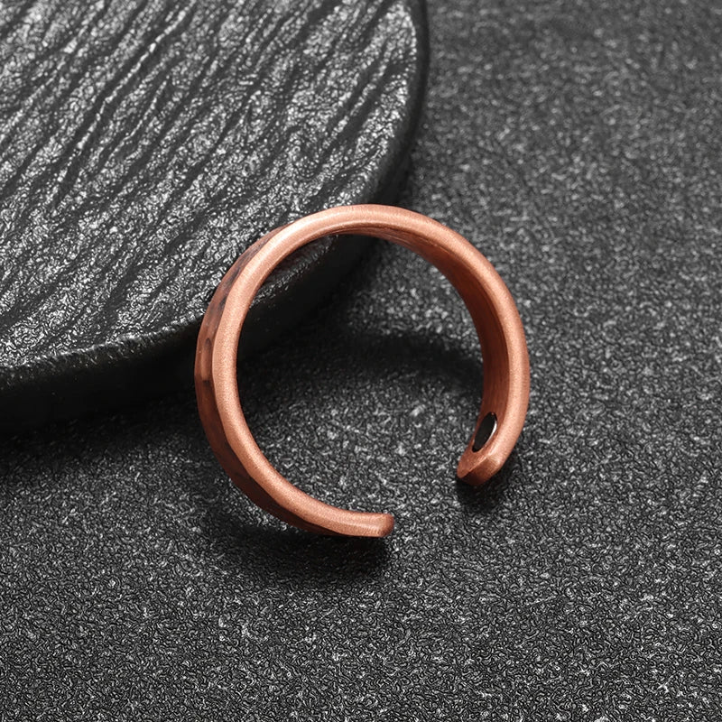 Unregelmäßiger konkaver und konvexer Kupfer ring Magnetische Energie Behandlung Gelenks chmerz ring geeignet für Frauen und Männer Schmuck