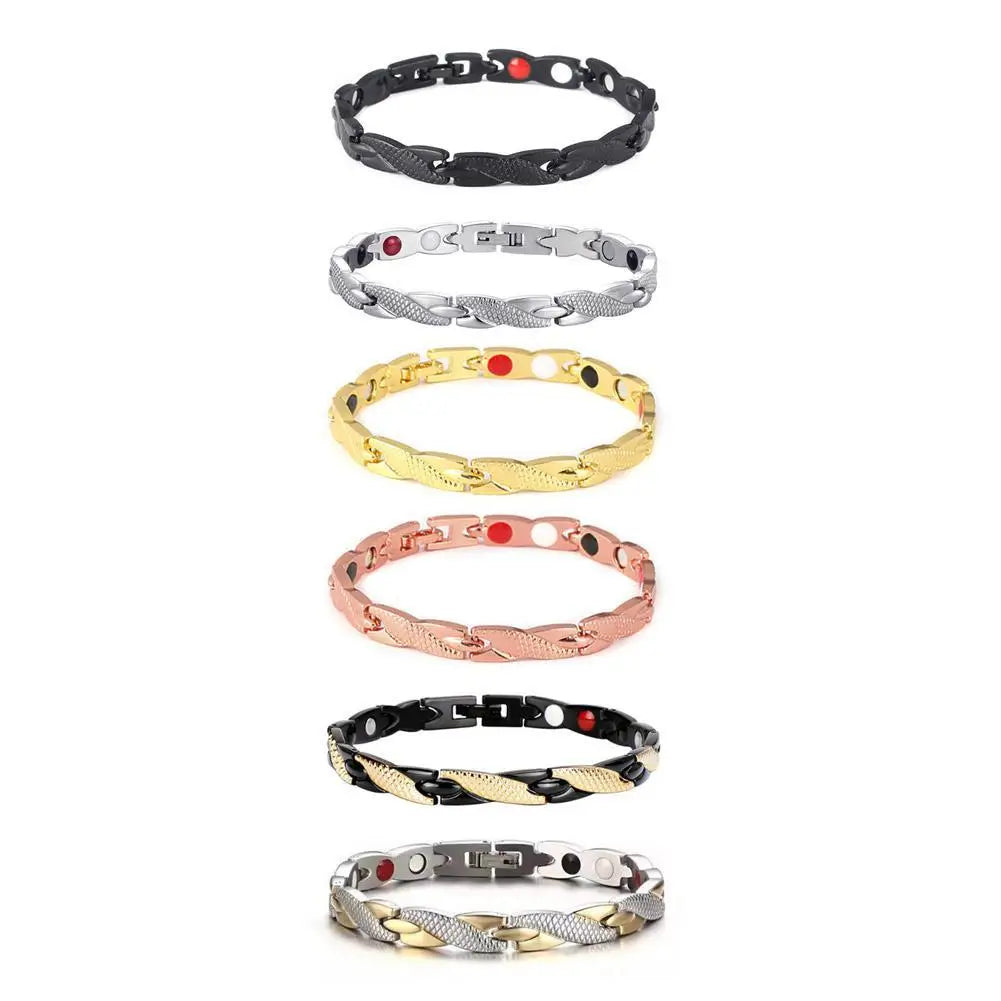 2024 neue Drachen Muster Twisted Gesunde Magnetische Magnet Armband für Frauen Power Therapie Magnete Armbänder Armreifen für Frauen Männer