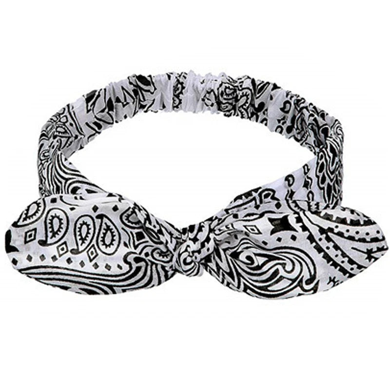 Neue Boho Frauen Weiche Solid Print Stirnbänder Vintage Kreuz Knoten Elastische Haarbänder Turban Bandanas Mädchen Haar Bands Haar Zubehör