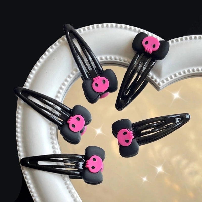Schädel Haarnadel Schleifen Haars pangen Haarnadel Schädel Bobby Pin Schleifen Haars pange Bögen Haarnadel jk Haars pange jk Haarschmuck