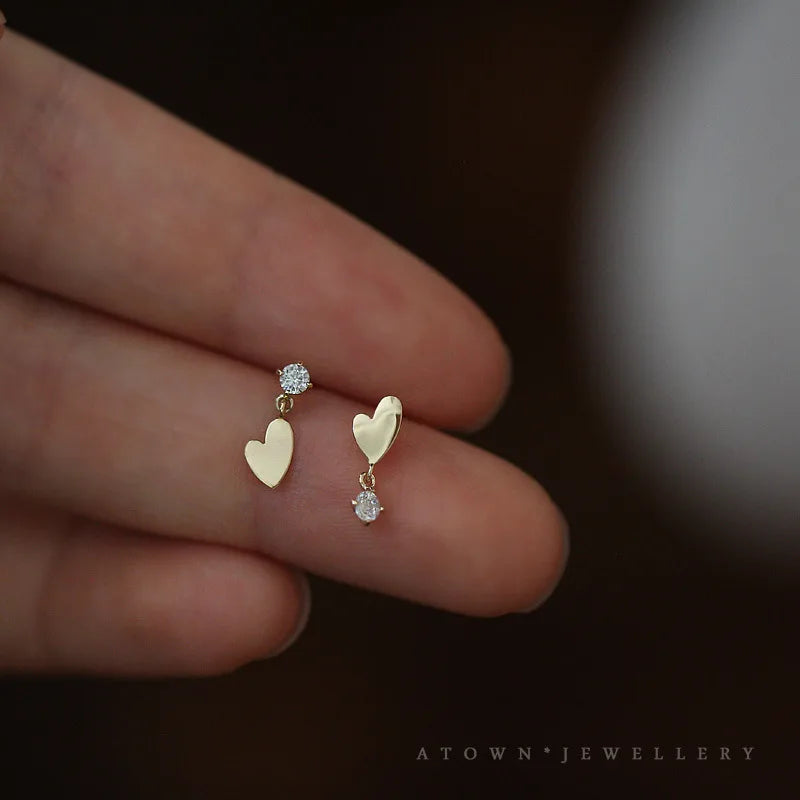 Koreanische Nette Ohr Piercing Wasser Tropfen Ohrringe für Frauen Kristall Kurze Quaste Hypoallergen Weibliche Ohrringe Partei Schmuck Brincos