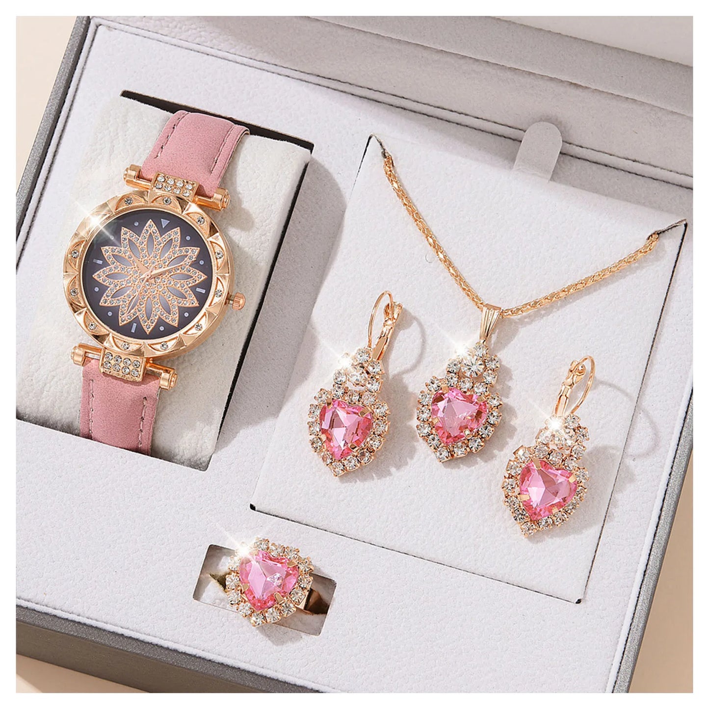 Uhren setzt Geschenke für Frauen Kristall bling Armbanduhr Schmuck Kit Geschenk für Mutter Frau Freundin