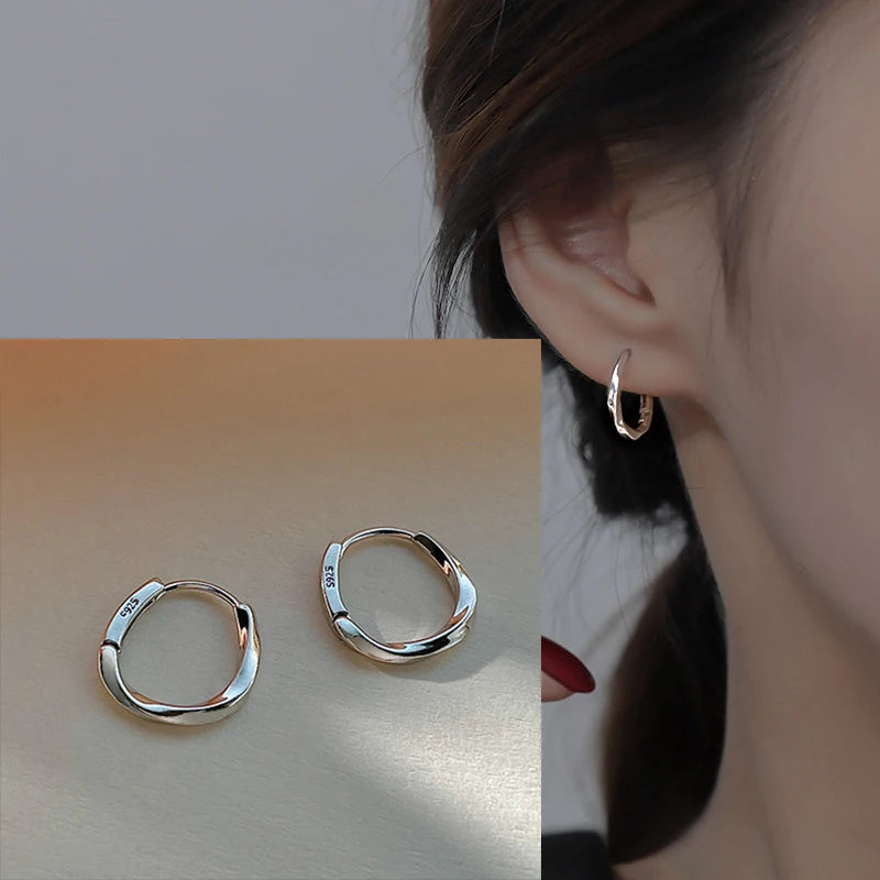 VENTFILLE 925 Sterling Silber Bogen Knoten Ohr Clip für Frauen Mädchen Band Design Ballett Stil Süße Schmuck Geschenk Dropshipping