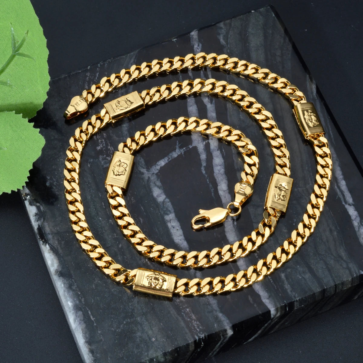Halsketten für Herren und Damen aus reiner Kupferlegierung, kubanische Vintage-Hip-Hop-Ketten, geeignet für den täglichen Gebrauch, Party-Schmuck, Geschenke