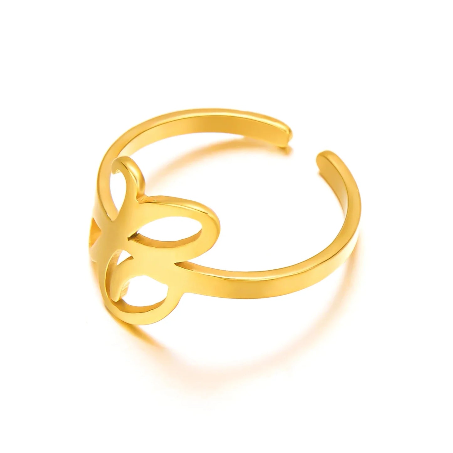 Ringe mit Anfangsbuchstaben für Damen, goldfarben, Edelstahl, A-Z, Buchstabe, verstellbarer Ring, ästhetisch, Hochzeit, Weihnachten, Schmuck, Geschenk