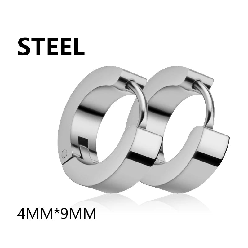 1pc Koreanische Mode Edelstahl Spezielle-förmigen Kreuz Anhänger Ohrringe Frauen Ohrring Punk Rock Piercing Hoop Ohrringe Schmuck