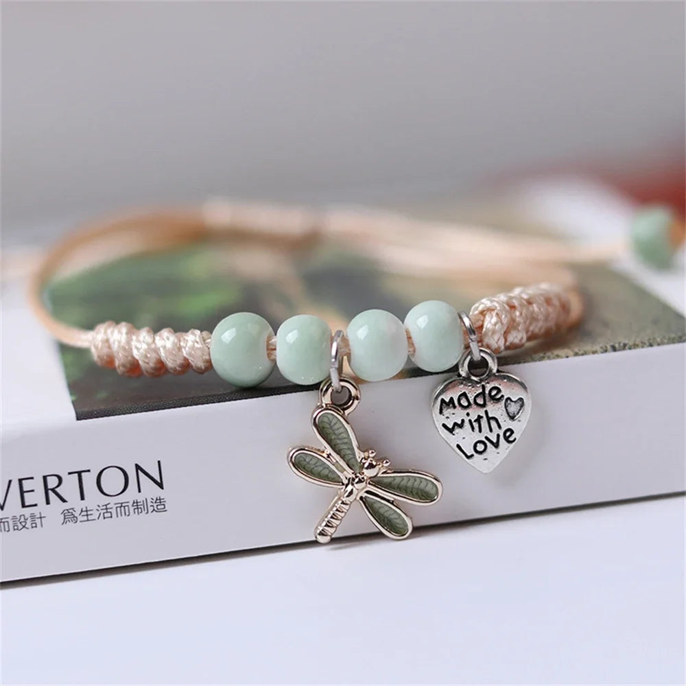 Süße Erdbeere Kirsche geflochtene Handschnur DIY verstellbare rote Seil Armbänder für Mädchen Mode Accessoires Geschenke Schmuck
