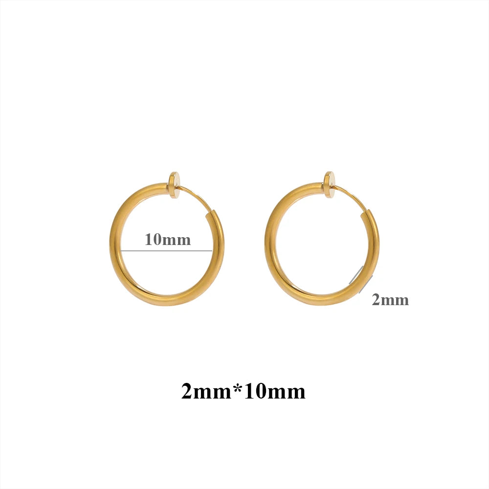 10 Stück 304 Edelstahl 2 mm Draht Ohrclips gefälschte Creolen für Frauen ohne Ohrlöcher Clip DIY Schmuckherstellung Zubehör