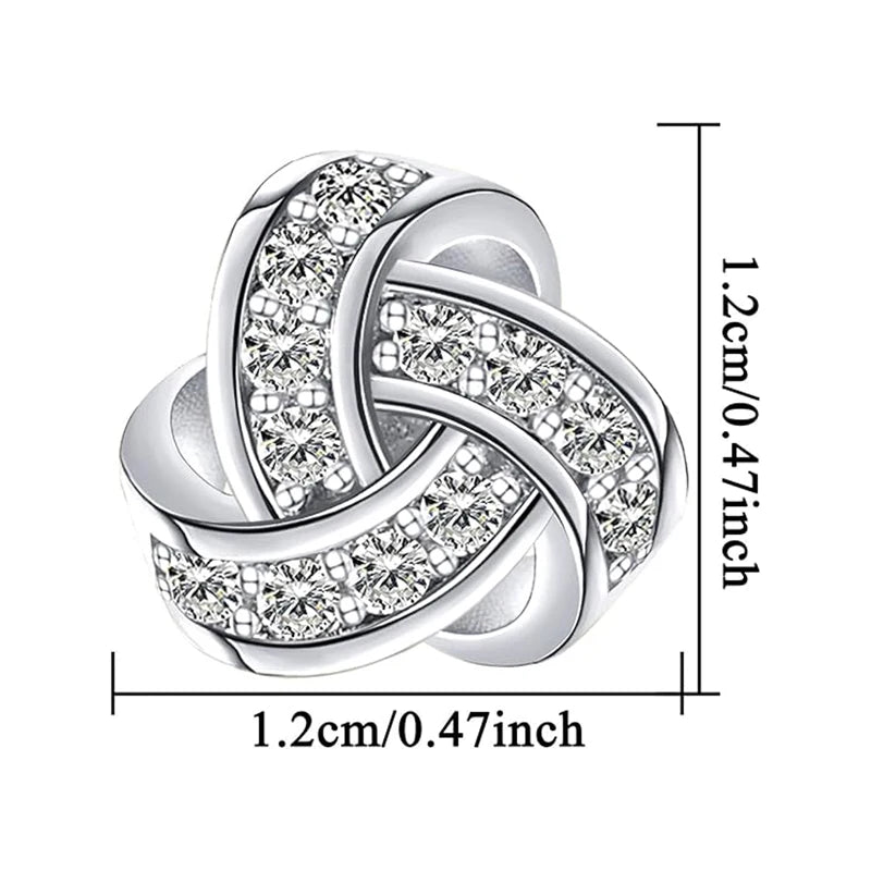 14 Karat vergoldete Ohrstecker, 925er Sterlingsilber, Post-CZ, hypoallergene Ohrringe, Liebesknoten, Zirkonia-Ohrringe für Frauen