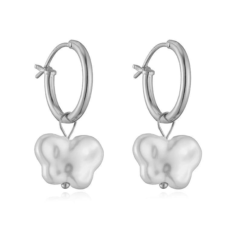 S925 Sterling Silber Barock Stil Vintage Anhänger Creolen Gericht Eleganz Ohrringe für Frauen Schmuck Geschenke SE35