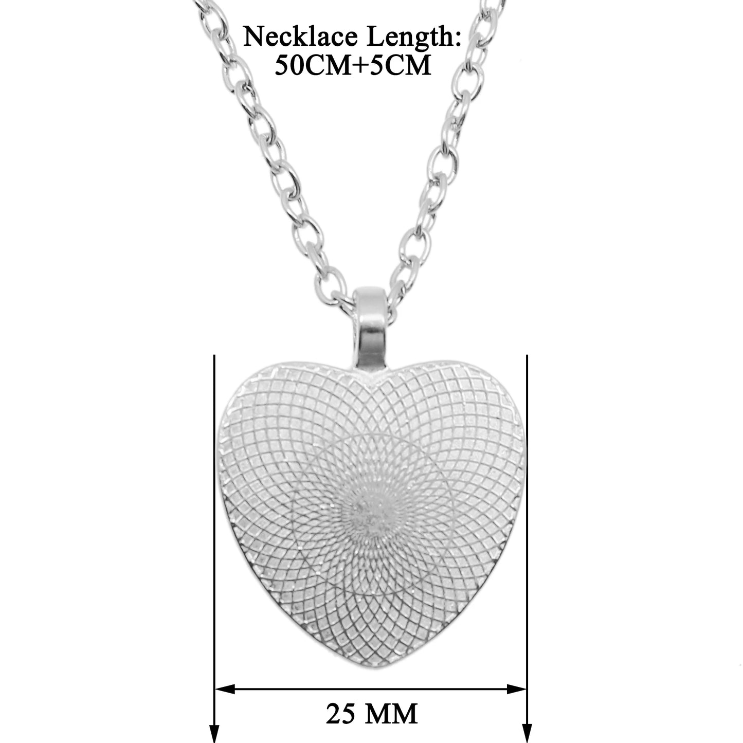 Personalisierte benutzerdefinierte Herzform Anhänger Halskette Glas Cabochon Schmuck Mama Papa Baby Opa Eltern individuelle Geschenke neu
